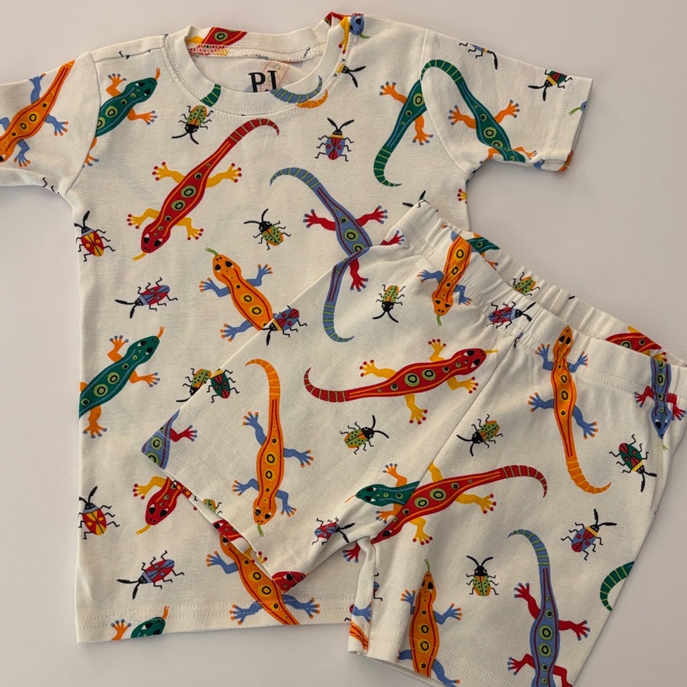 Place Multicolor Lizard Print Kids Pajama Set